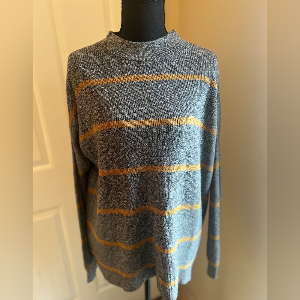 American Eagle Outfitters Striped Knit Tunic Sweater Jegging Fit Cozy Casual S